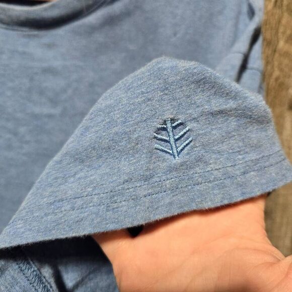 Coolibar Men's Morada Everyday Short Sleeve T-Shirt UPF 50 Clear Sky Blue - Picture 4 of 6